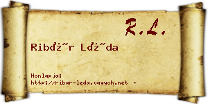 Ribár Léda névjegykártya